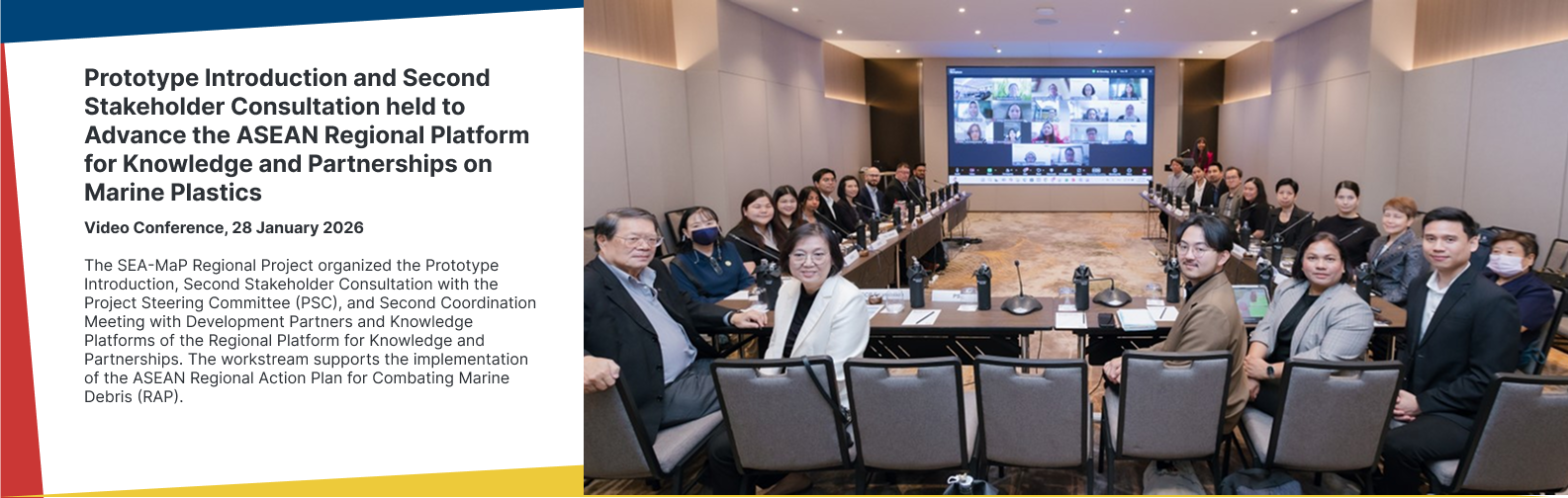 Prototype Introduction and Second Stakeholder Consultation held to Advance the ASEAN Regional Platform for Knowledge and Partnerships on Marine Plastics